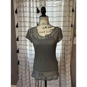 Vintage Banana Republic Top Mesh Overlay And Camisole Size Small